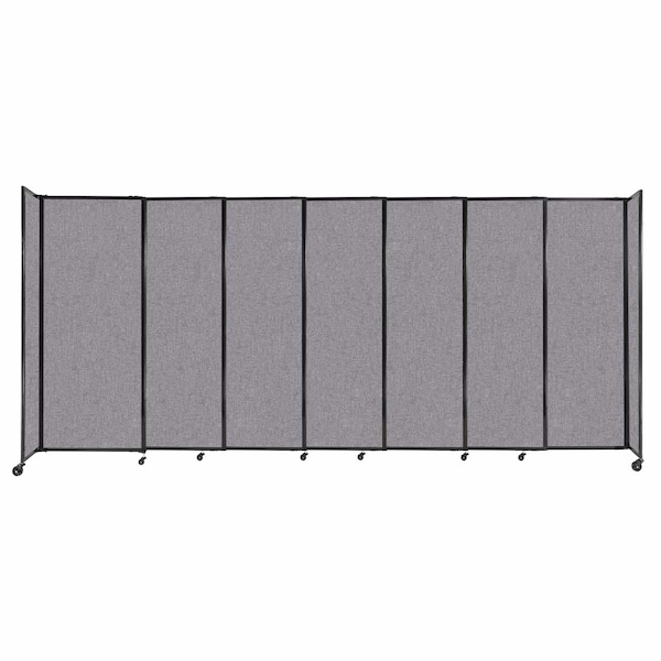 StraightWall Sliding Portable Partition 15'6" x 6'10" Cloud Gray Fabric
